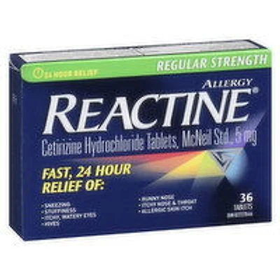 Reactine - Allergy Non Drowsy Regular Strength - 5mg, 36 Each