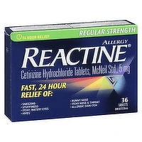 Reactine - Allergy Non Drowsy Regular Strength - 5mg, 36 Each
