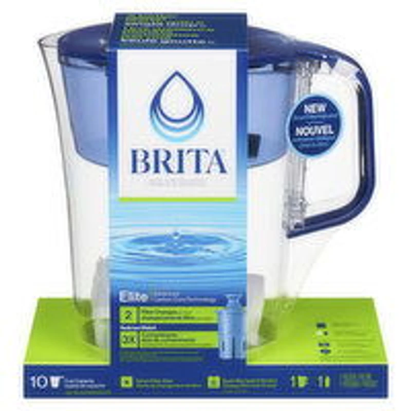 Brita - Pitcher Elite with Advanced Carbon Core Technology, Tahoe Blue 10 Cups, 1 Each