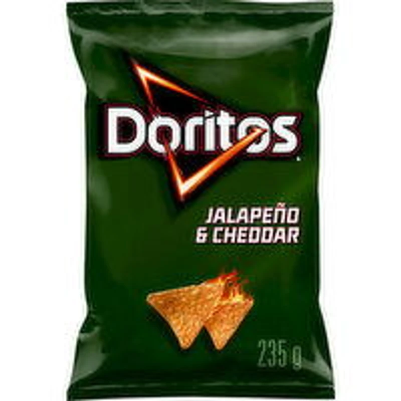 Doritos - Tortilla Chips, Jalapeno & Cheddar, 235 Gram