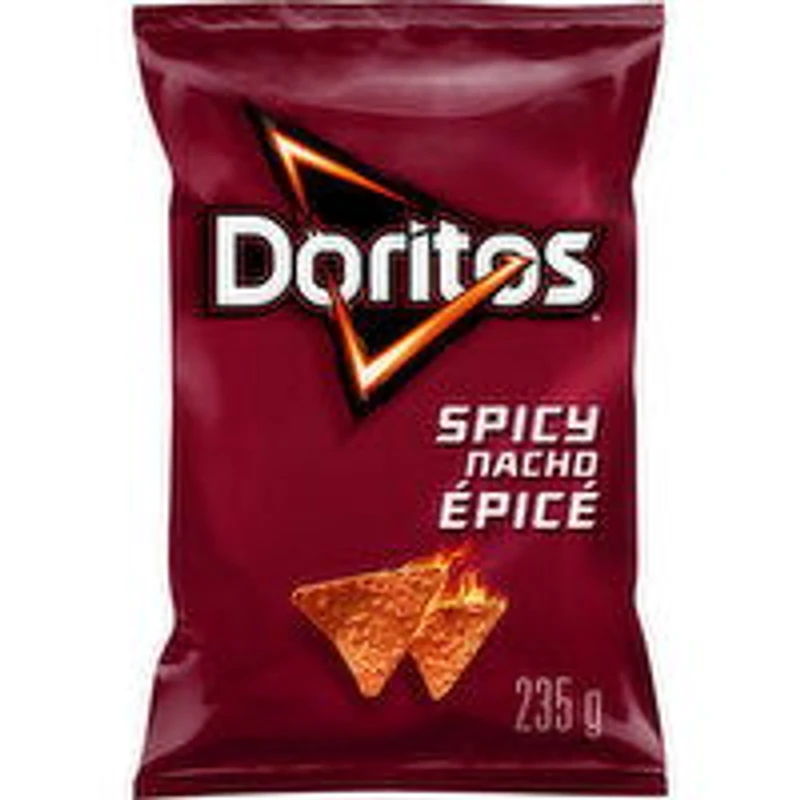 Doritos - Tortilla Chips, Spicy Nacho, 235 Gram