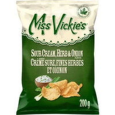Miss Vickie's - Sour Cream Herb &Onion Potato Chips, 200 Gram