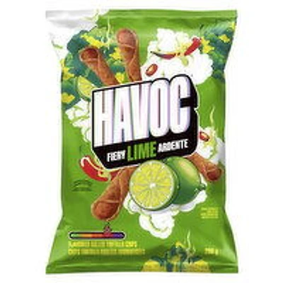 Havoc - Fiery Lime Rolled Tortilla Chips, 280 Gram