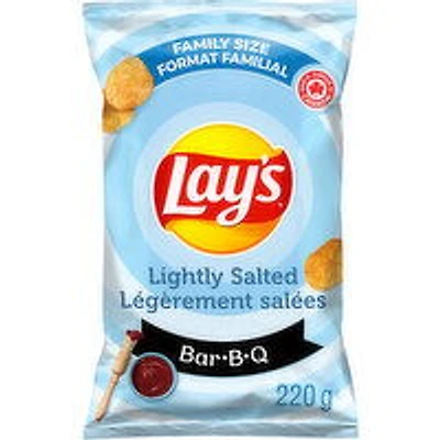 Lay's - Lightly Salted BBQ Potato Chips, Family Size, 220 Gram