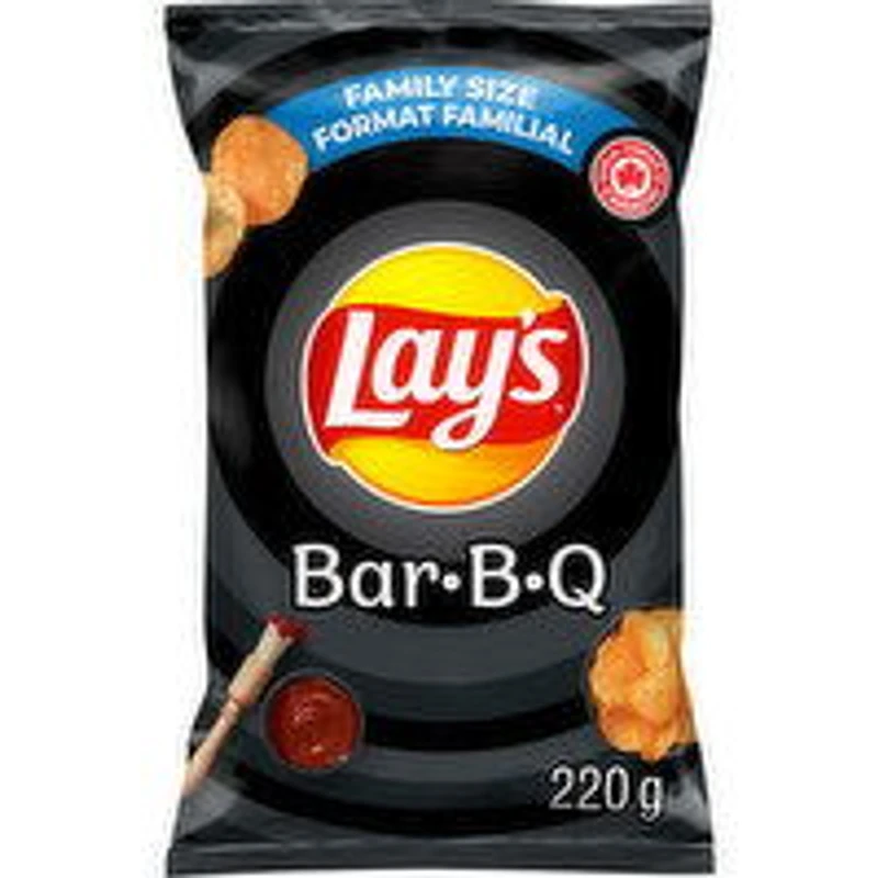 Lay's - BBQ Potato Chips, Family Size, 220 Gram