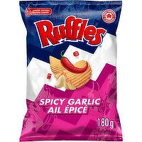 Ruffles - Spicy Garlic Chips, 180 Gram