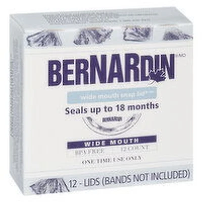Bernardin - Wide Mouth Snap Lids, 12 Each