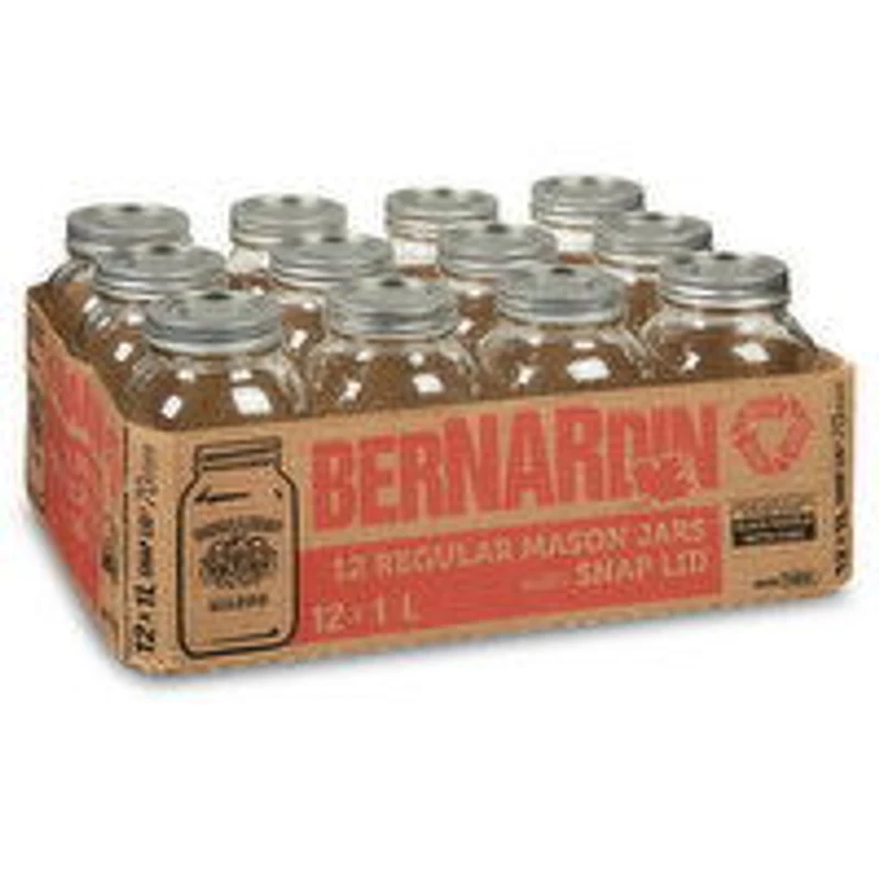Bernardin - Regular Mouth Mason Jars, 12 Each