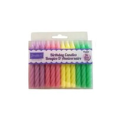 Twinkle - x Birthday Candles Pastel, 24 Each
