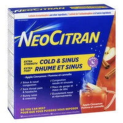 Neo Citran - Extra Strength Cold & Sinus - Apple Cinnamon, 10 Each
