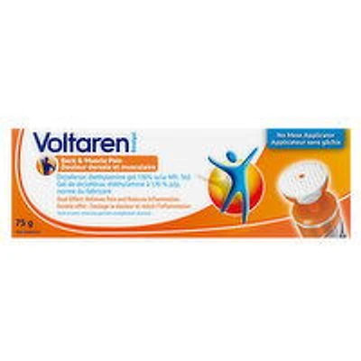 Voltaren - Emugel Back & Muscle Pain Gel, 75 Gram