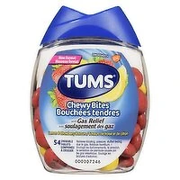 TUMS - Chewy Bites with Gas Relief - Lemon and Strawberry Flavour, 54 Each