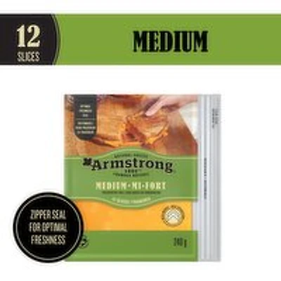 Armstrong - Medium Cheddar Cheese Slices, 240 Gram