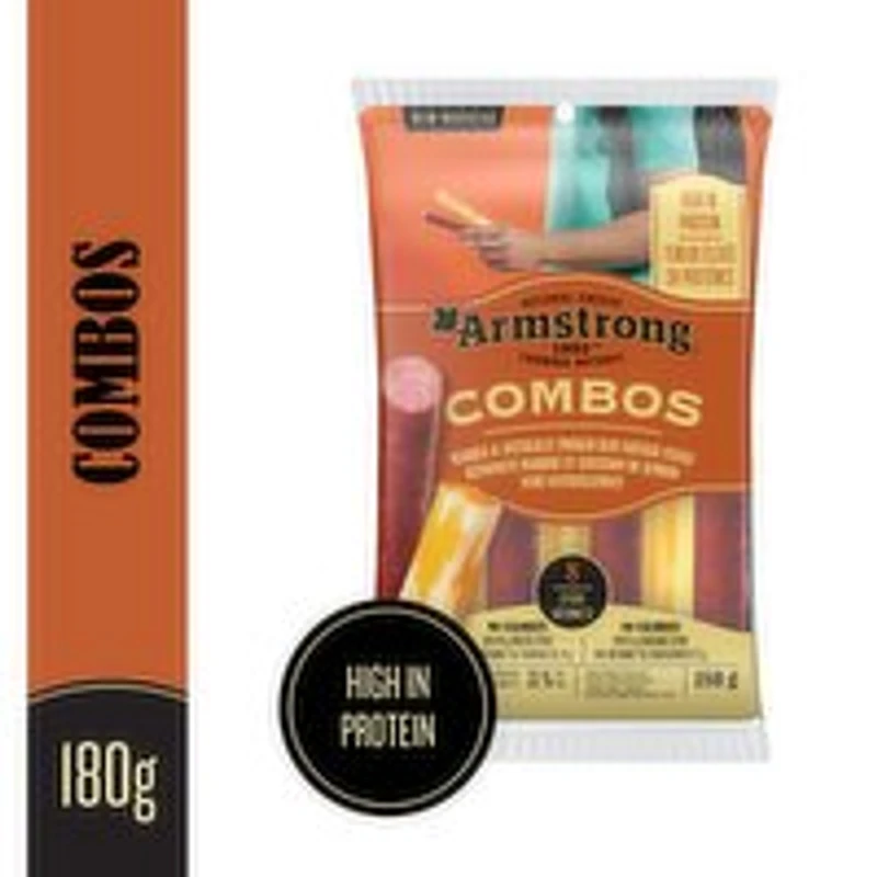 Armstrong - Combos Marble & Naturally Smoked Ham Sausage Sticks, 180 Gram