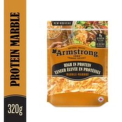 Armstrong - High In Protein Marble Cheddar Shredded Cheese, 320 Gram