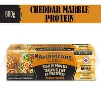 Armstrong - High In Protein Marble Cheddar Block, 600 Gram