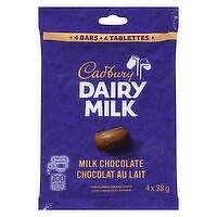 Cadbury - Dairy Milk Chocolate Bars, 4 Pack, 152 Gram