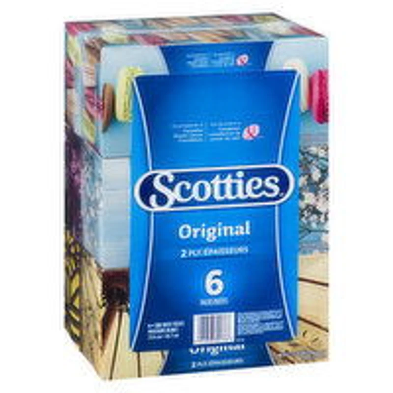 SCOTTIES - Multi Facial Tissues 2 Ply, 6 Each