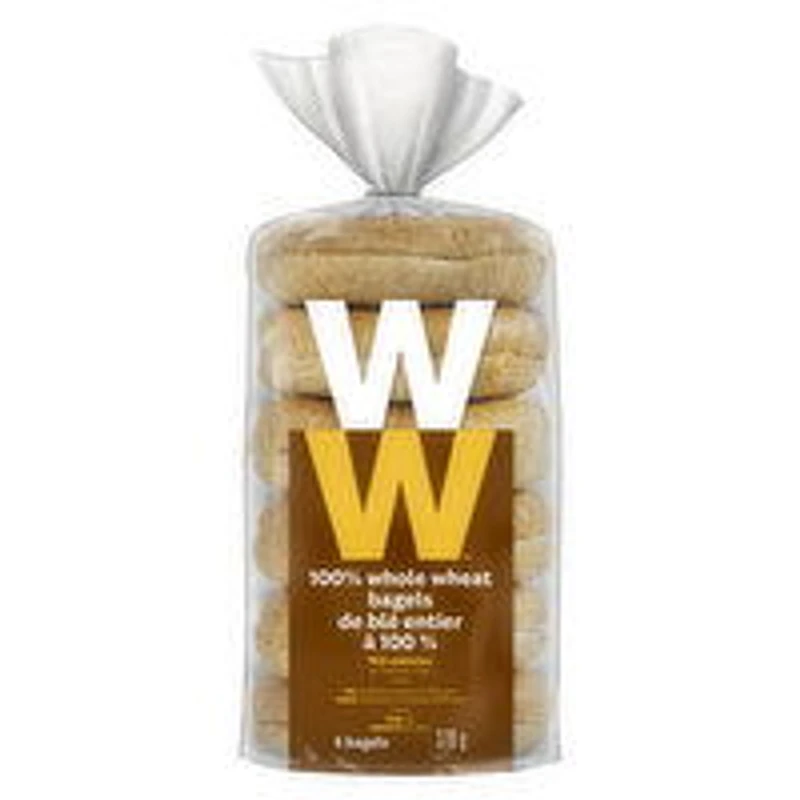 Weight Watchers - Whole Wheat Bagels, 6 Each