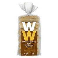 Weight Watchers - Whole Wheat Bagels, 6 Each