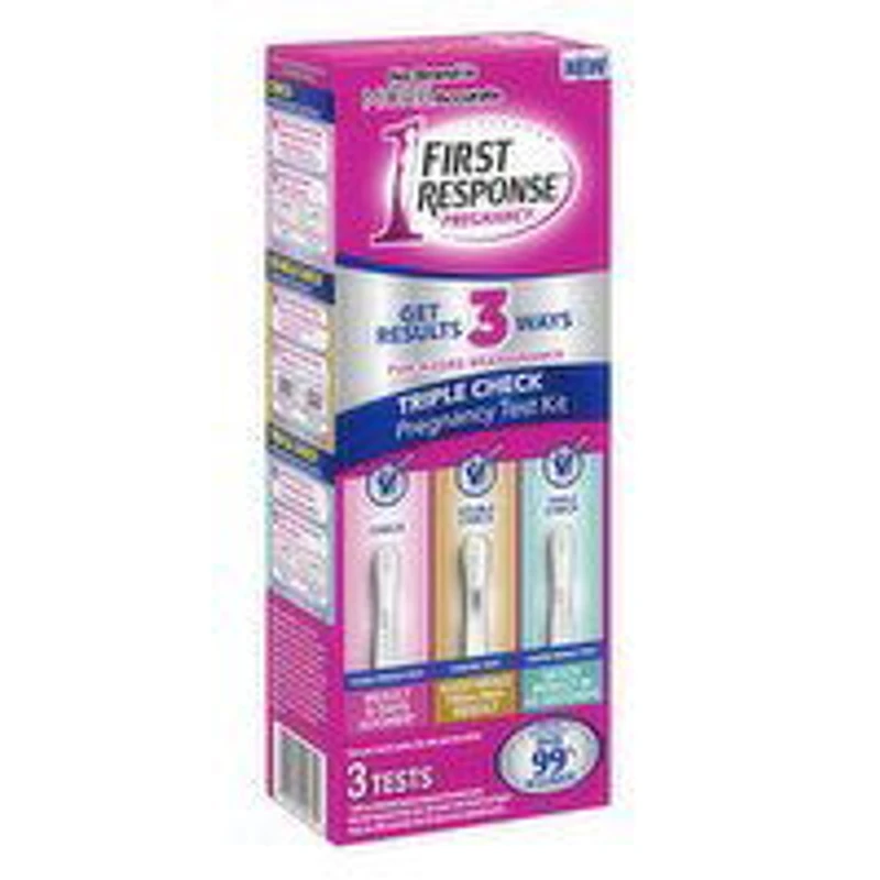 First Response - Triple Check Pregnancy Test, 3 Each