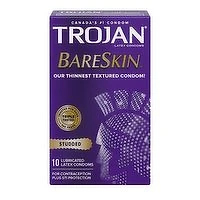 Trojan - Bareskin Studded Condoms, 10 Each