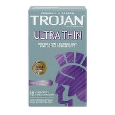 Trojan - Ultra Thin Condoms, 12 Each