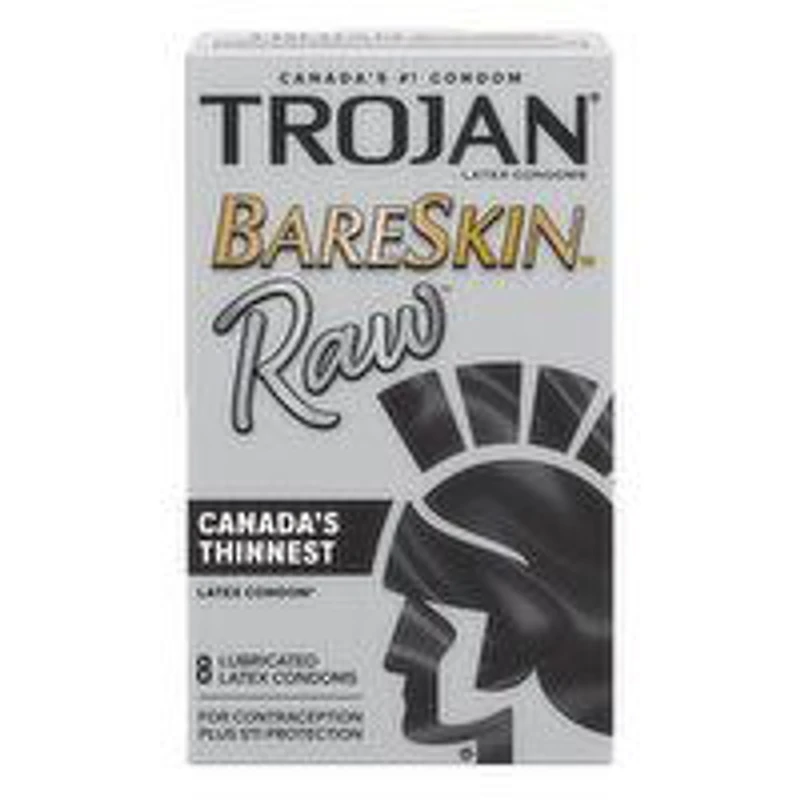Trojan - Bareskin Raw Condoms, 8 Each