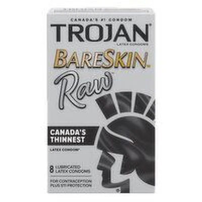 Trojan - Bareskin Raw Condoms, 8 Each