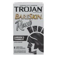 Trojan - Bareskin Raw Condoms, 8 Each