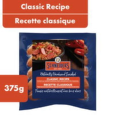 Schneiders - Naturally Hardwood Smoked Classic Recipe Sausage, 375 Gram