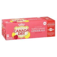 Canada Dry - Raspberry Lemonade Ginger Ale, 355mL Cans, 12 Each