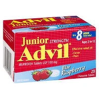 Advil - Junior Strength 100mg - Blue Raspberry, 20 Each