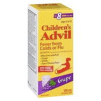 Advil - Children's Fever From Colds or Flu Grape, 100 Millilitre