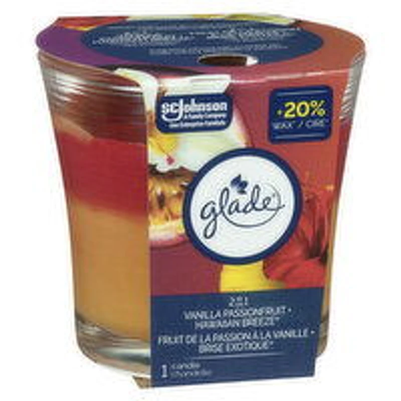 Glade - 2 in1 Candle Vanilla Passionfruit/Hawaiian Breeze, 1 Each