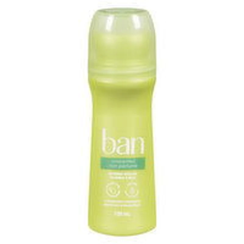 Ban - Unscented Antiperspirant, 100 Millilitre