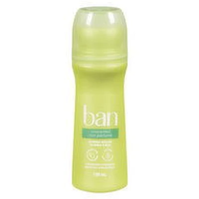 Ban - Unscented Antiperspirant, 100 Millilitre
