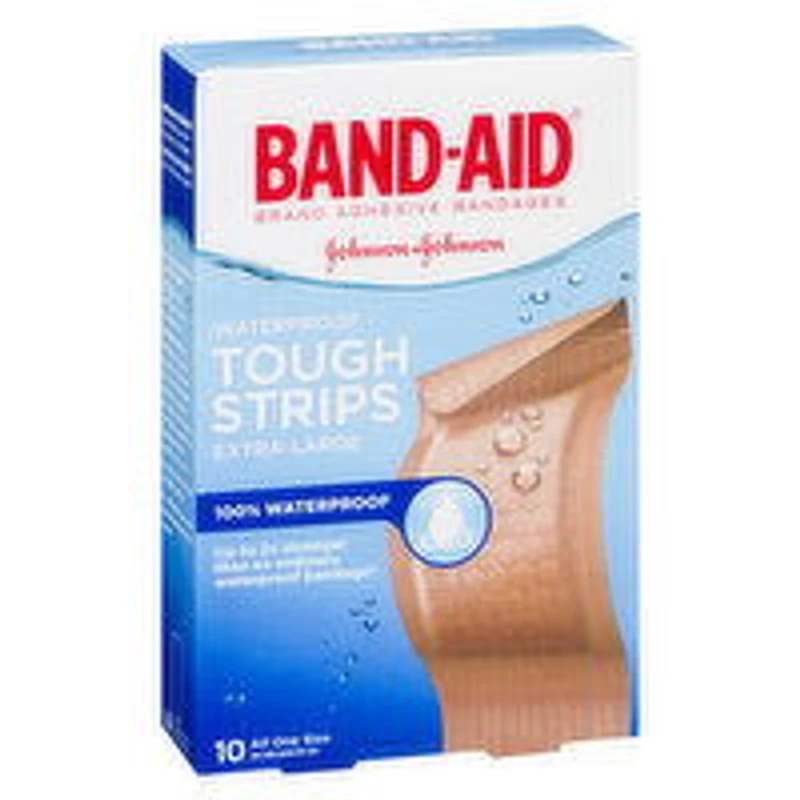 Band-Aid - Waterproof Tough Strips Bandages Extra Large, 10 Each