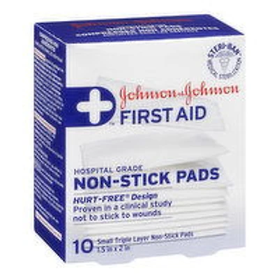 Johnson & Johnson - First Aid Non Stick Pads Small Triple Layer, 10 Each