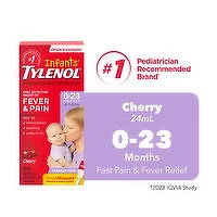 Tylenol - Infants Acetaminophen Suspension Cherry Drops, 24 Millilitre
