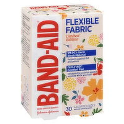 Band-Aid - Deco Flxfab Asst Wildflower, 30 Each