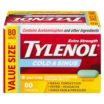 Tylenol - Cold & Sinus Daytime, 80 Each