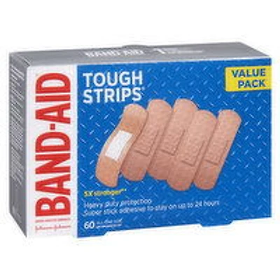 Johnson & Johnson - Tough Strips Bandages Value Pack One Size, 60 Each