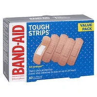 Johnson & Johnson - Tough Strips Bandages Value Pack One Size, 60 Each