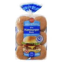 Western Family - WF Hamburger Buns, 540 Gram