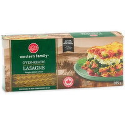 Western Family - Noodles - Oven Ready Lasagne, 375 Gram