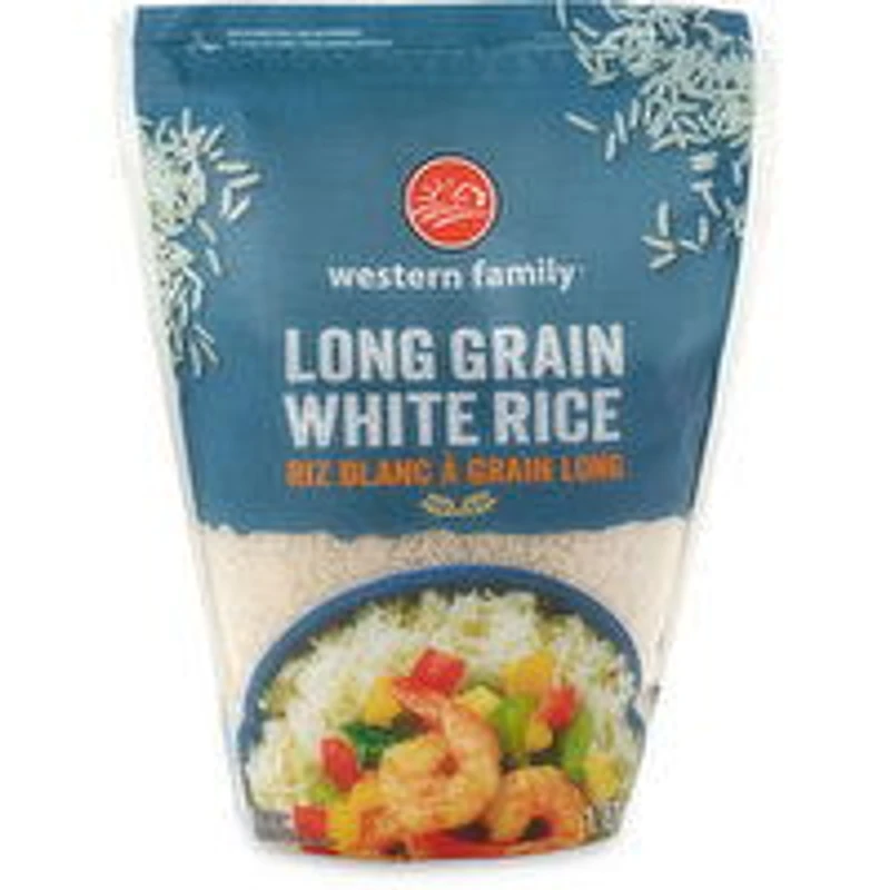 Western Family - Long Grain White Rice, 1.81 Kilogram