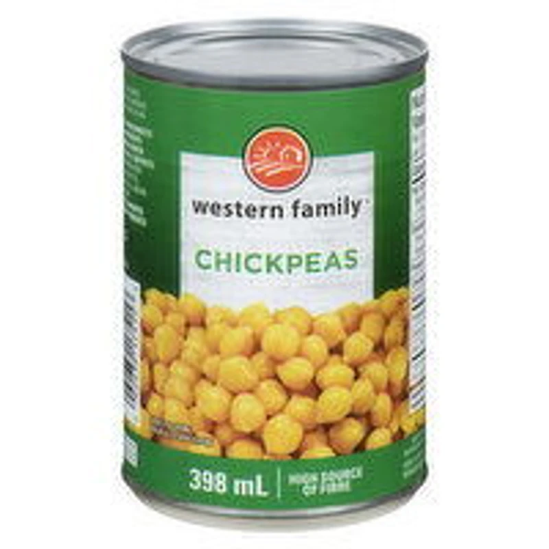 Western Family - Chick Peas, 398 Millilitre