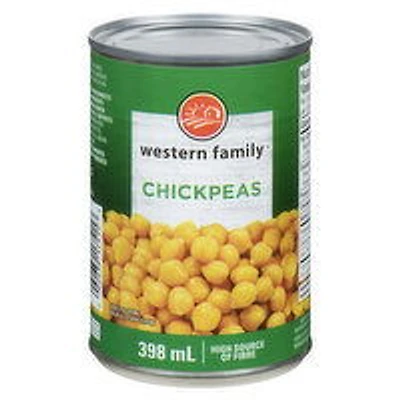 Western Family - Chick Peas, 398 Millilitre
