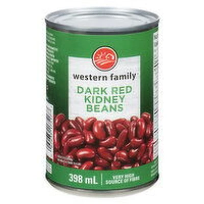 Western Family - Dark Red Kidney Beans, 398 Millilitre